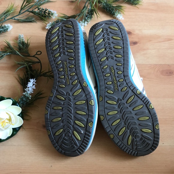 Skechers Shape ups green blue platform shoes size 11 walking yoga running - Picture 5 of 5
